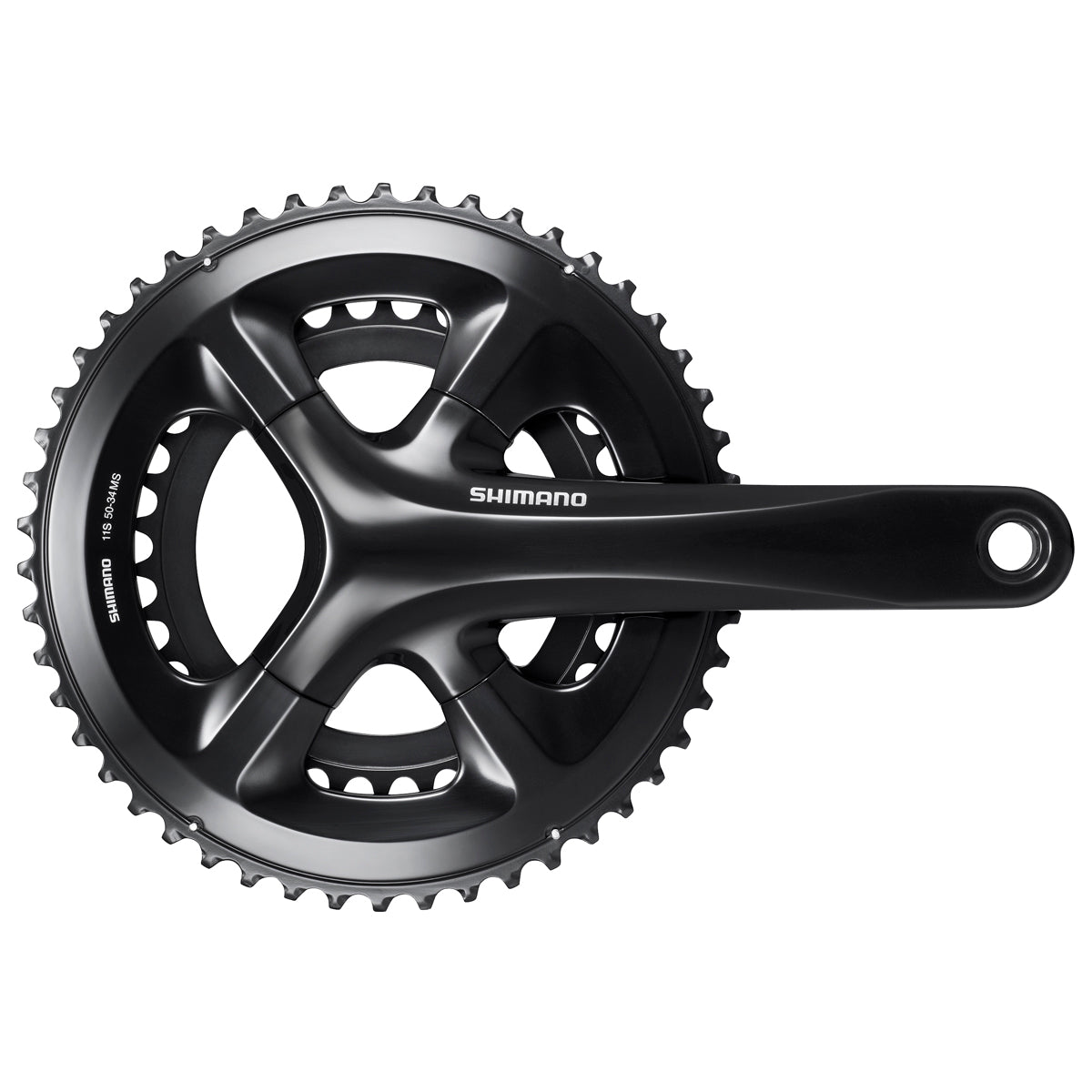Juego Bielas/Platos Shimano FC-RS510 46/36d 11v Sin Cazoletas Negro